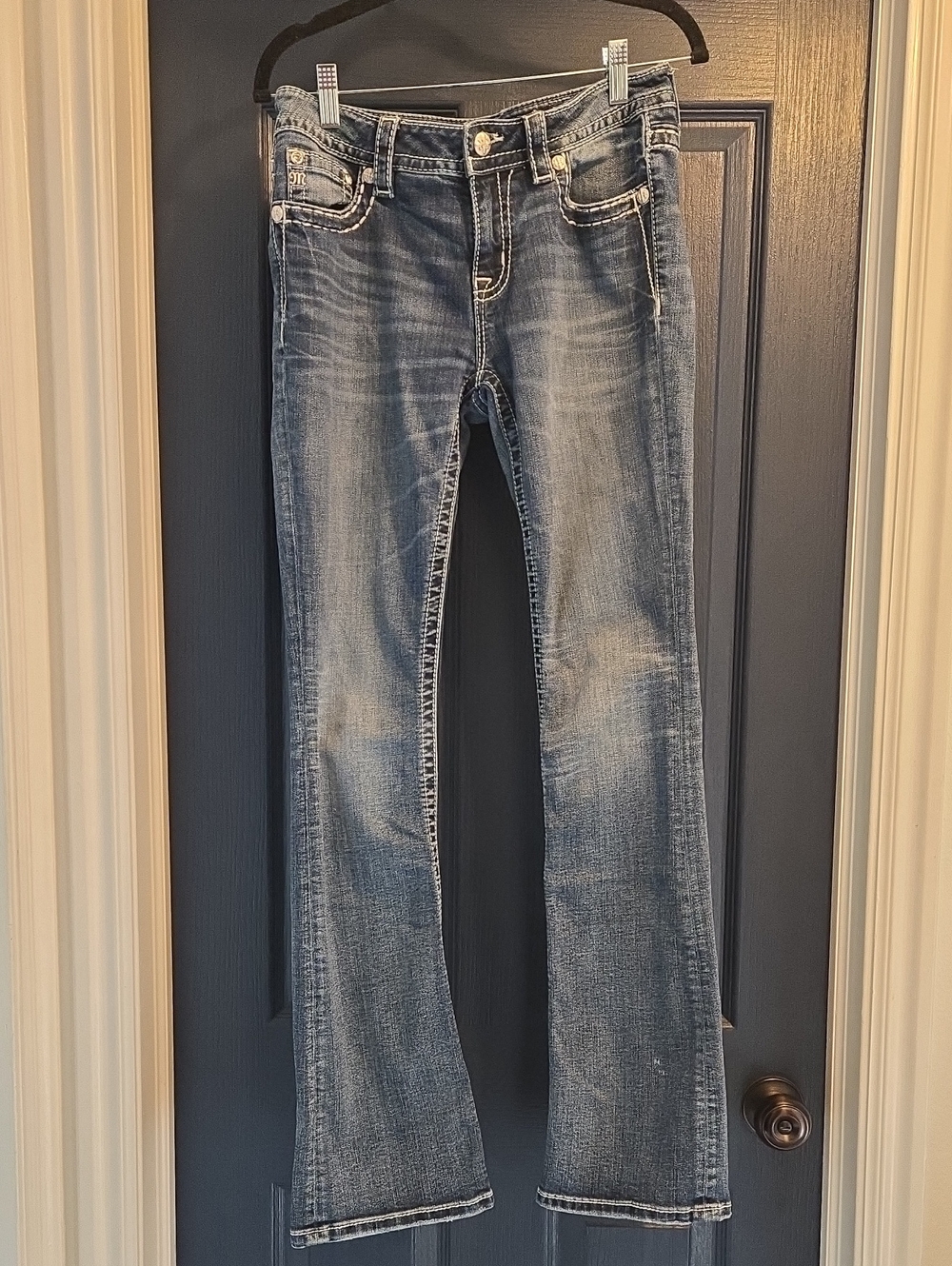 29 X 34 Miss Me Faded Blue Bootcut Jeans